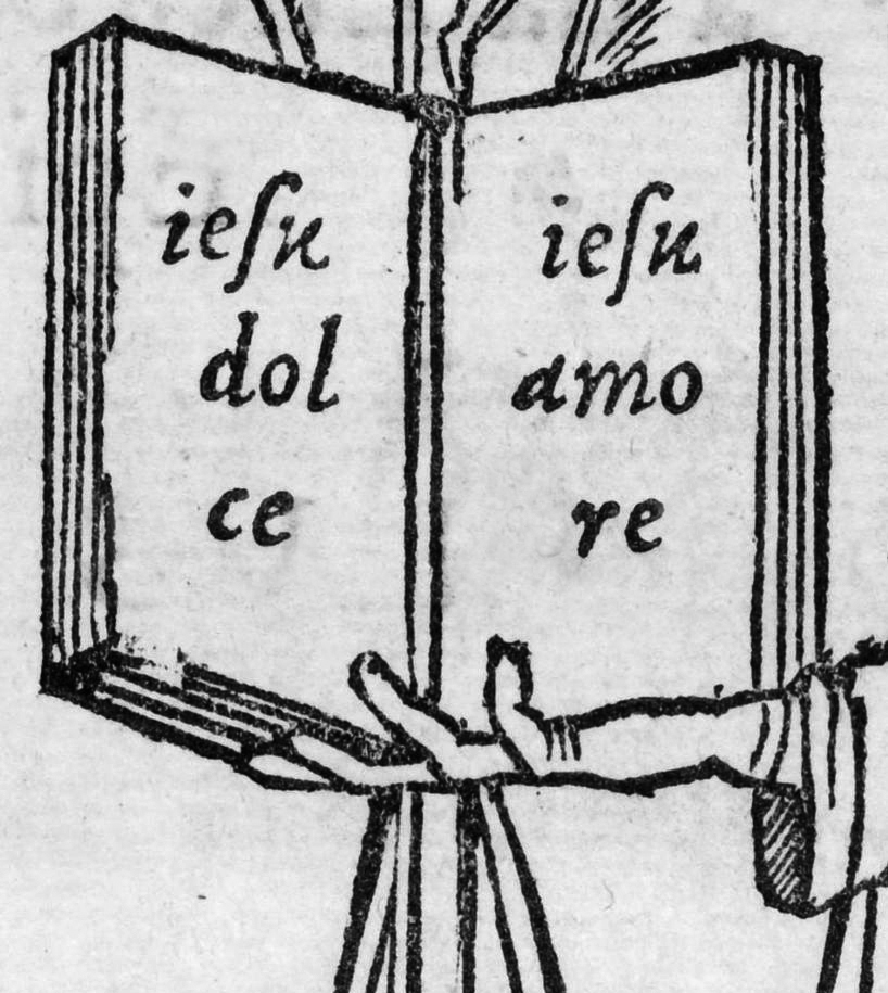 Il primo corsivo, dettaglio dalle Lettere di santa Caterina di Aldo Manuzio e pagina intera
